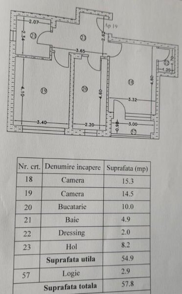 Sos. Giurgiului 218, apartament 2 camere, nemobilat.